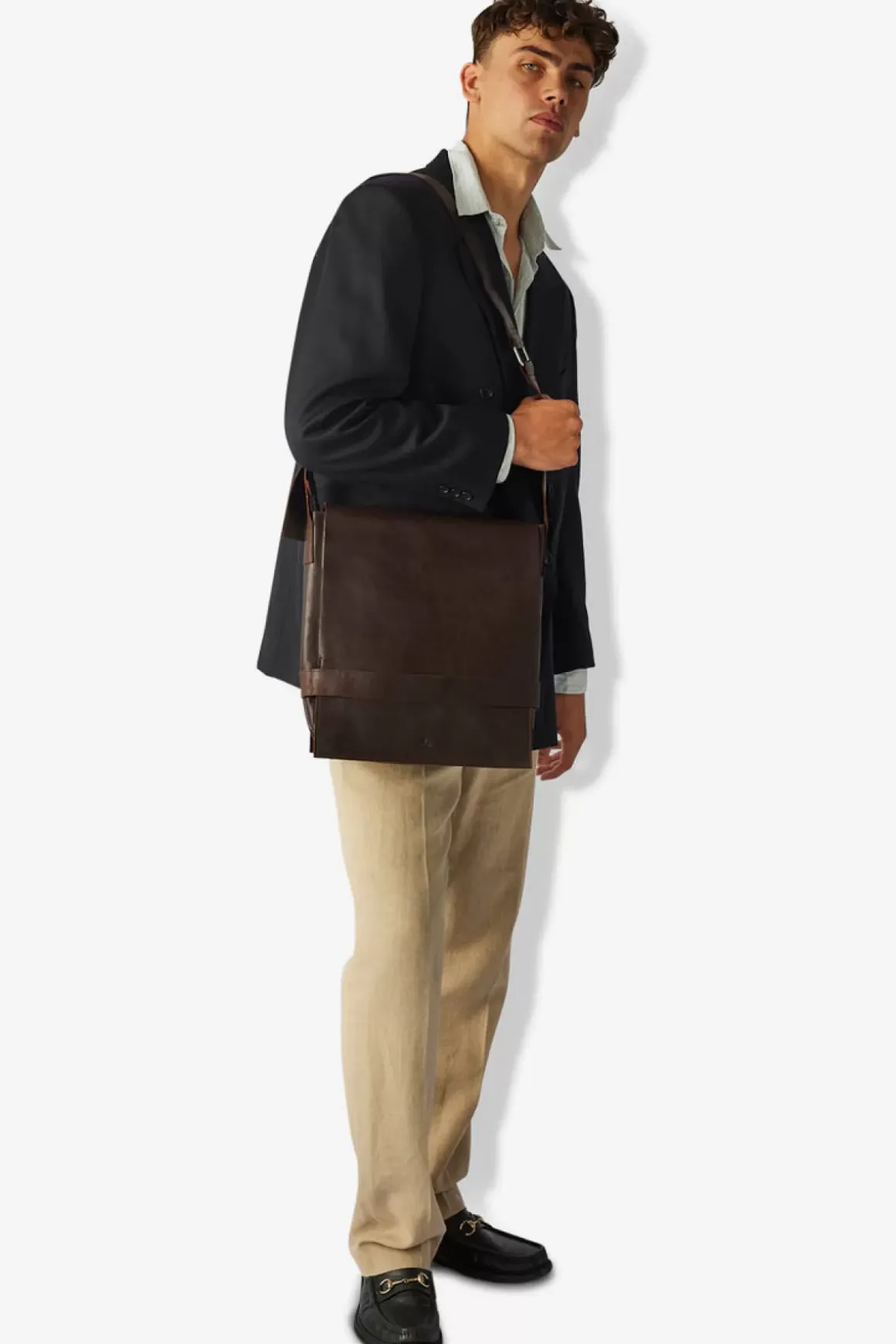 Catania Messenger Herman Dark Brown