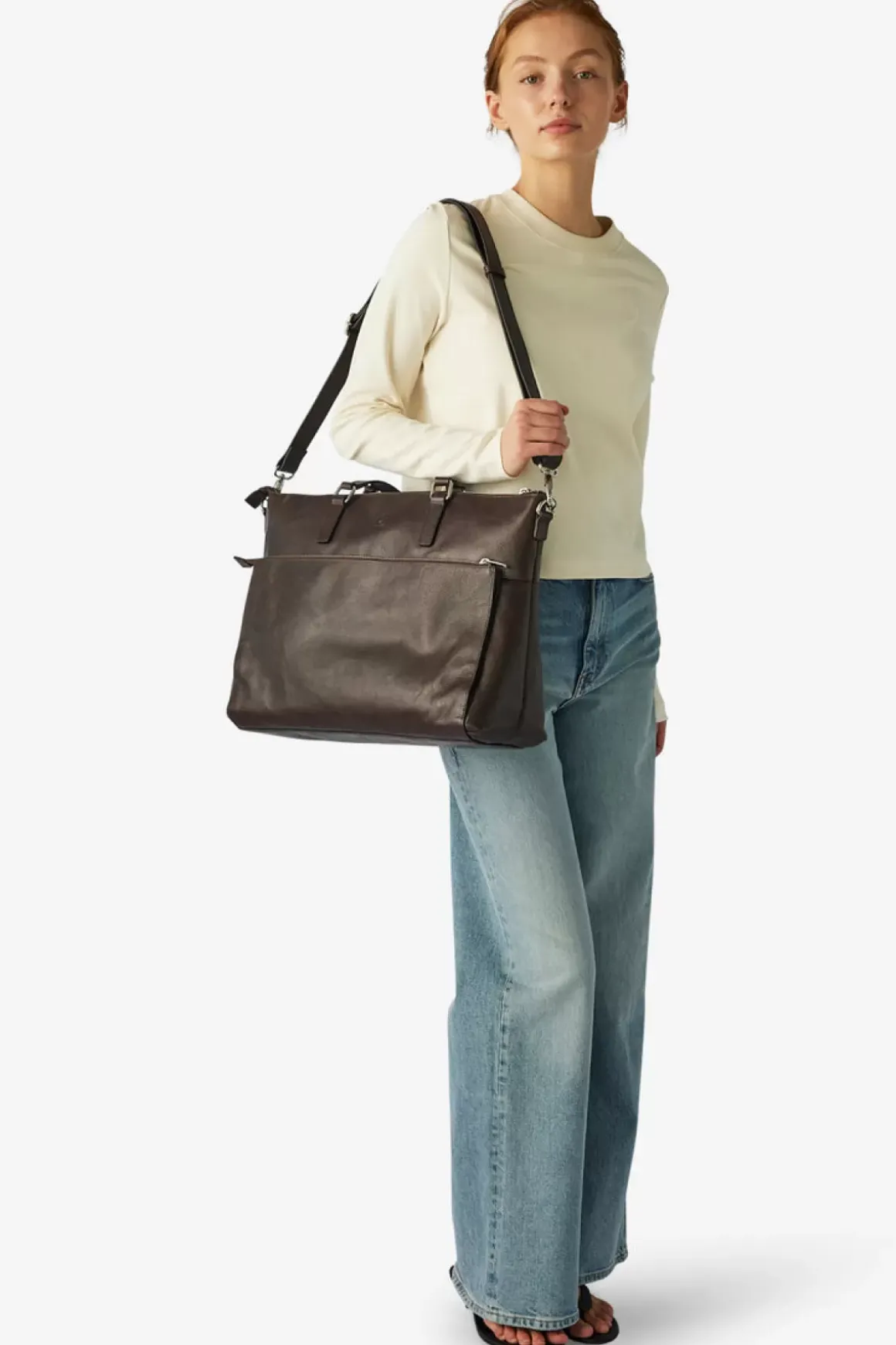 Napoli Working Bag Sasha 17u00a8 Dark Brown