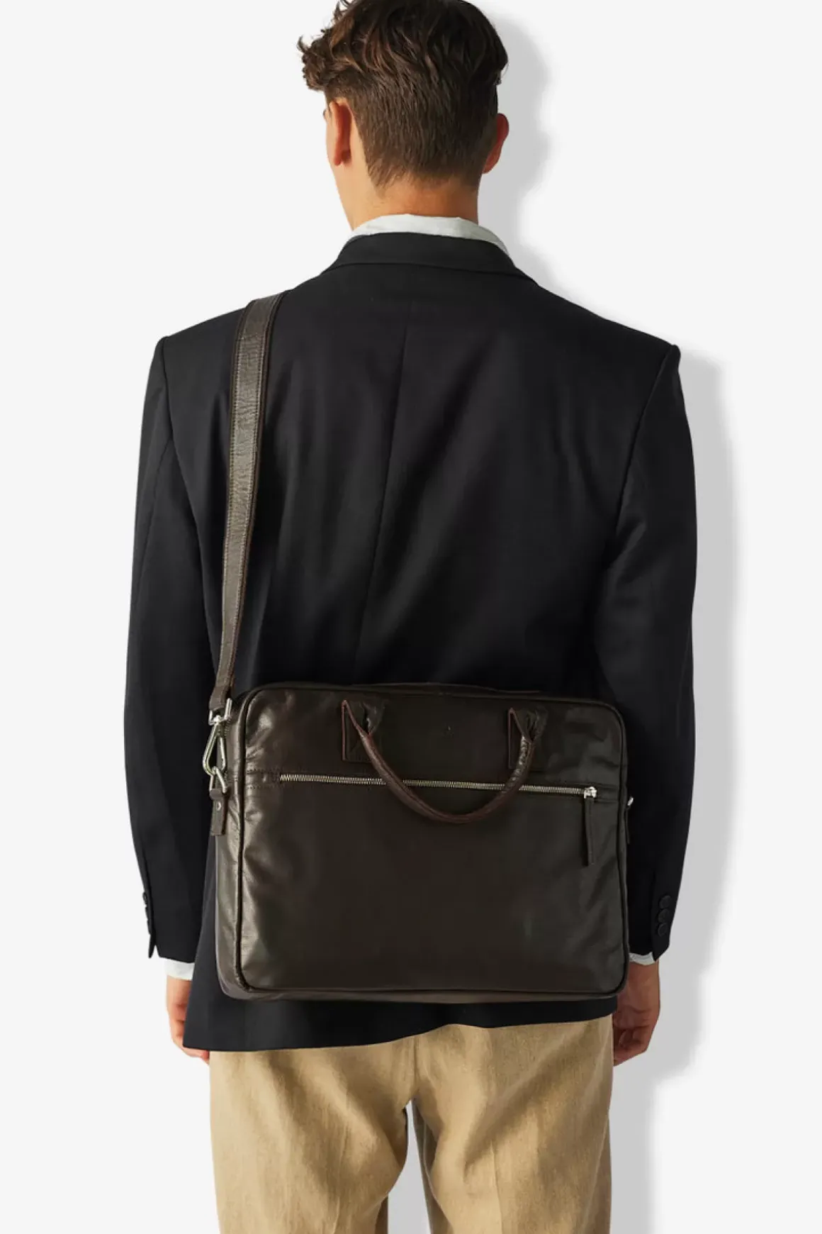 Prato Briefcase Axel Dark Brown