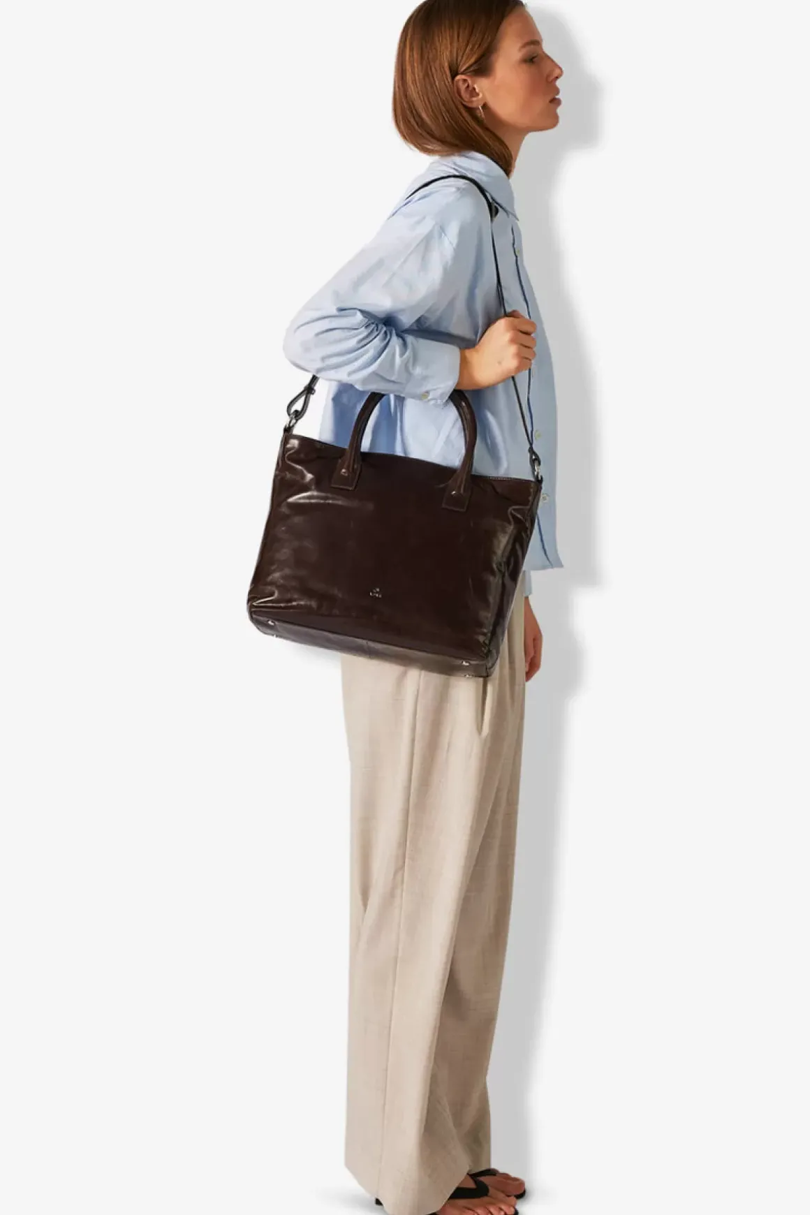 Salerno Shoulder Bag Vilde Dark Brown